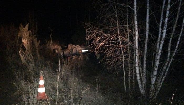 Пьяный водитель на “шестерке" вылетел в кювет и перевернулся