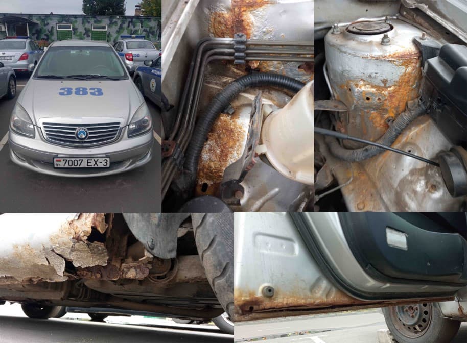 Сгнило даже днище: гаишники показали, что стало с китайской Geely после 10 лет