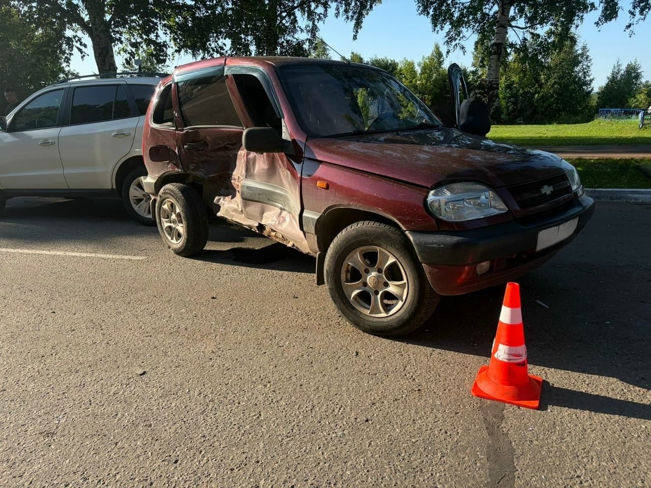 В Кирово-Чепецке на Вятской набережной произошло тройное ДТП