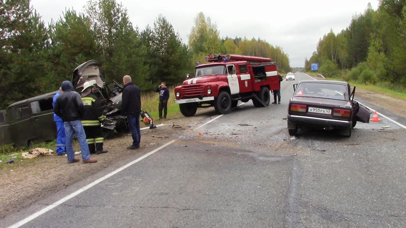 Появились фотографии с места аварии в Арбажском районе