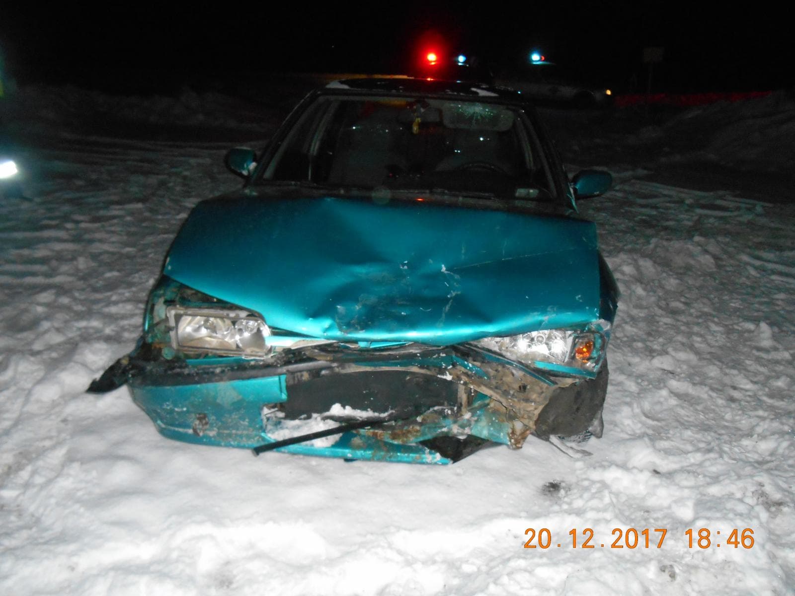 Заскочил от алкотеста на сугроб - авария в Костино