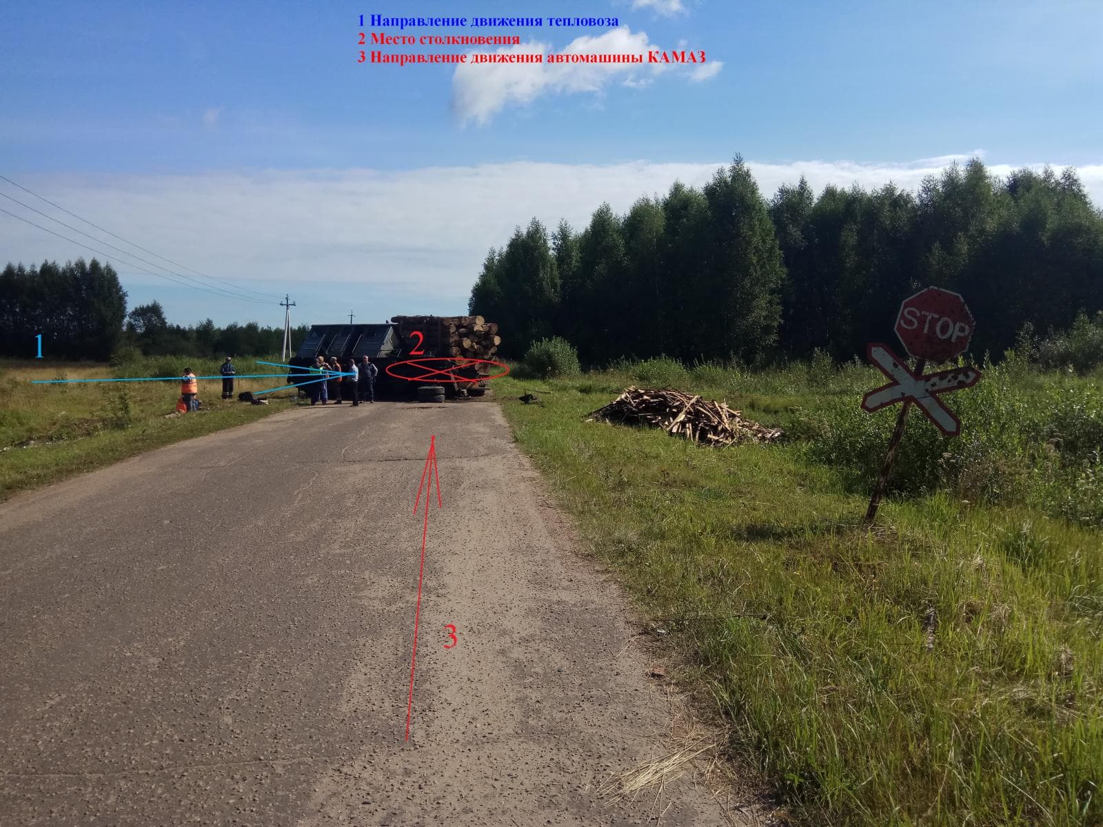 В мужчину на грузовике влетел тепловоз