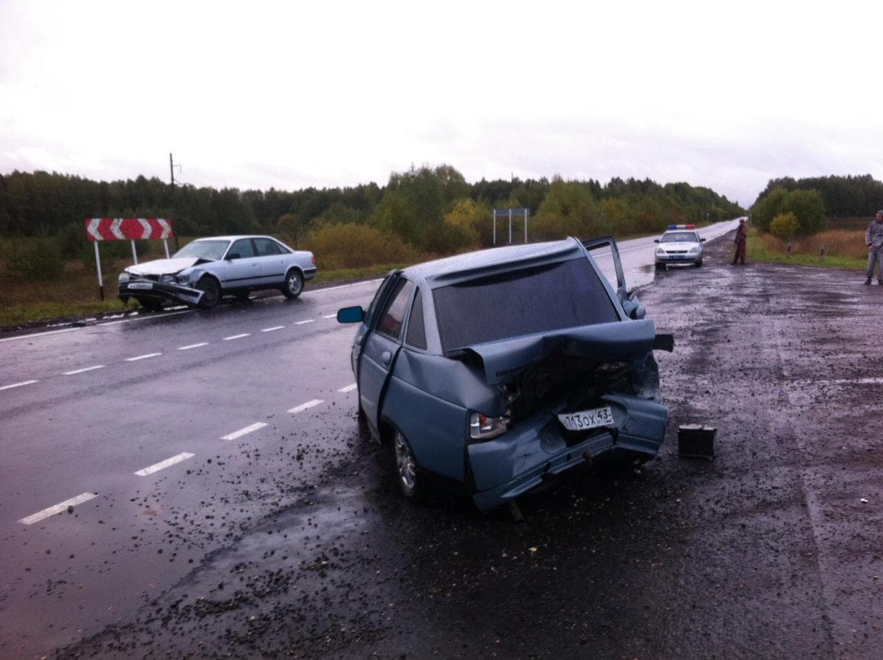 Разбил машину и с горя напился — авария на трассе Даровской — Котельнич