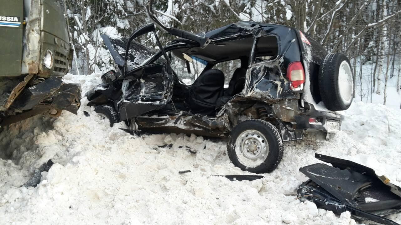 В Мурашах Niva врезалась во встречный «Камаз»