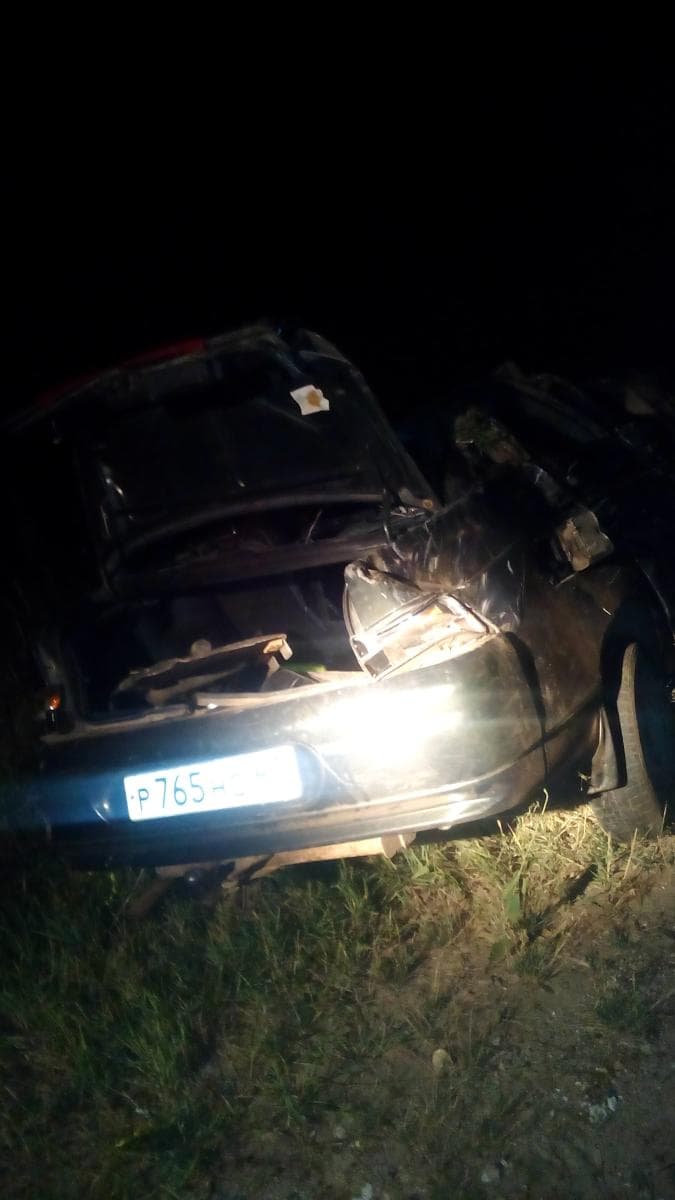 В Нолинске пьяный водитель “десятки” перевернулся на трассе