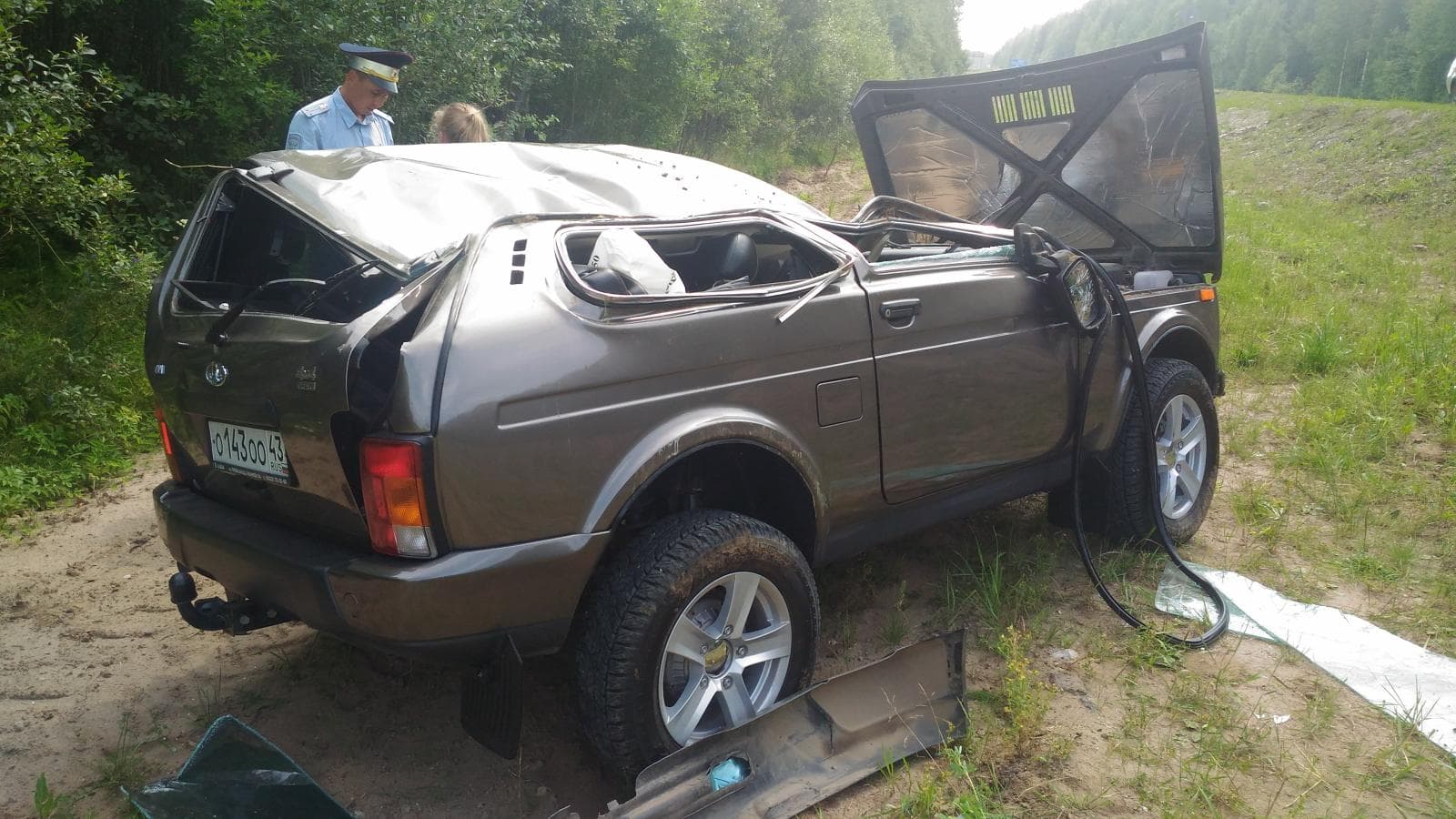 На «Вятке» перевернулась «Нива»