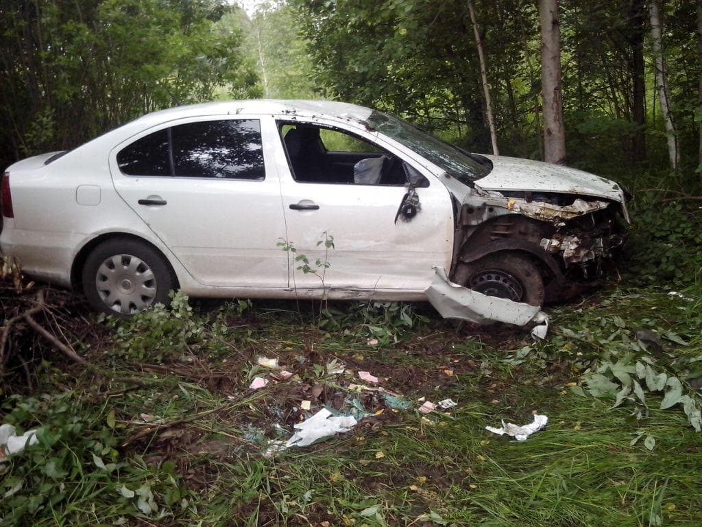 Обгон закончился кюветом и тремя травмированнми пассажирами