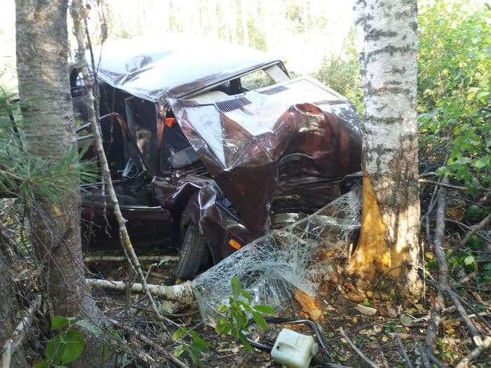 В Санчурском районе “пятерка” влетела в дерево. Водитель и пассажир погибли