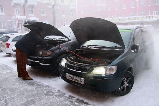 Не все машины пробудились. В Киров пришли морозы