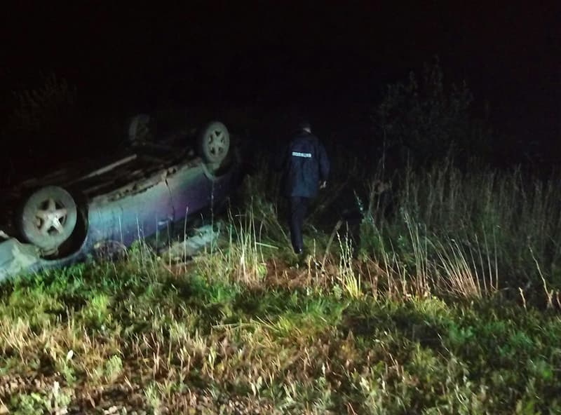 На Советском тракте перевернулся ВАЗ