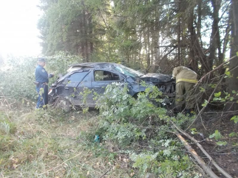 В Уржумском районе перевернулся Chevrolet