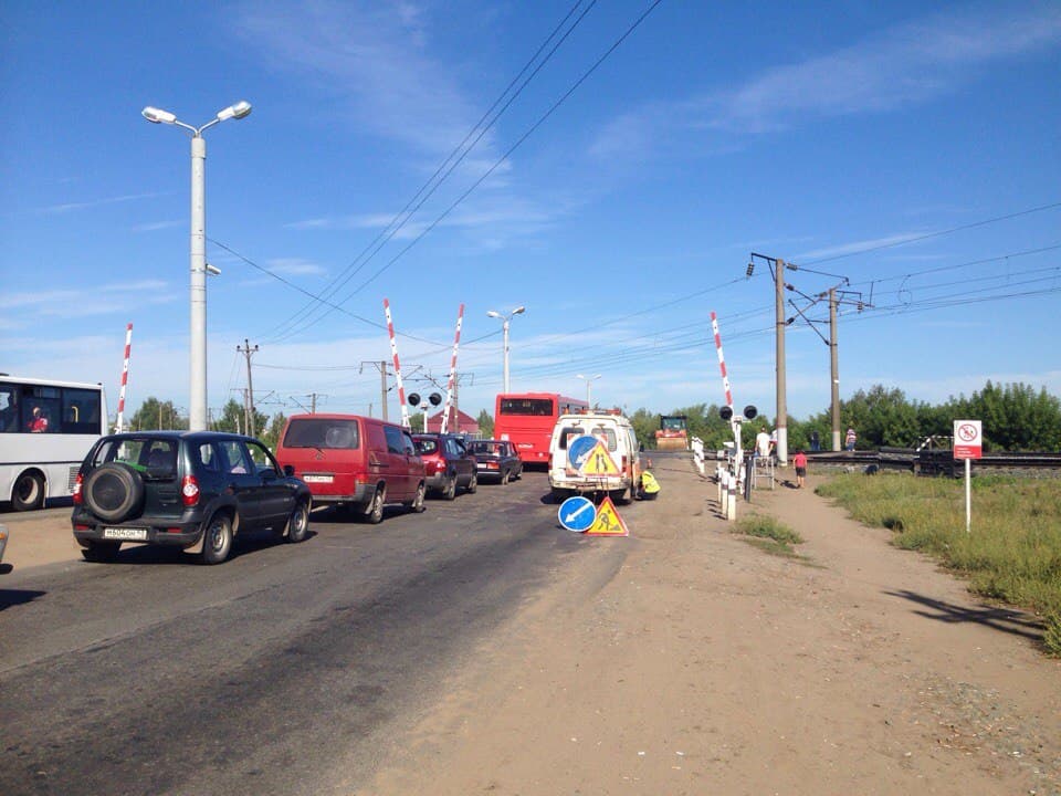 Ремонт перезда в Нововятске вызвал большие пробки