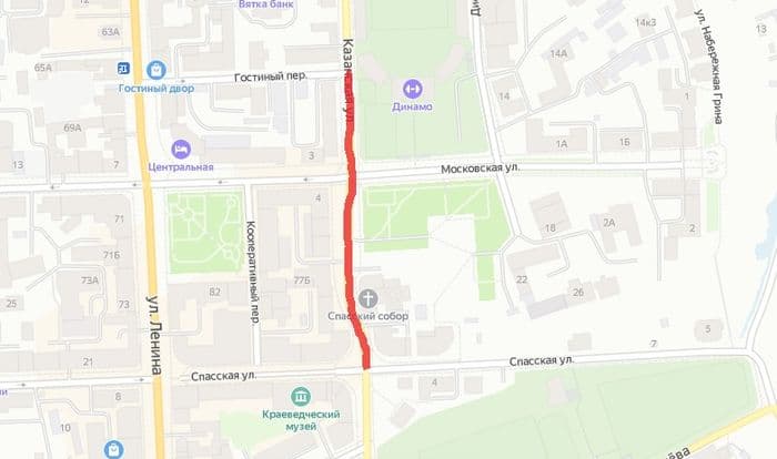 Почти на два месяца коммунальщики перекроют участок Казанской