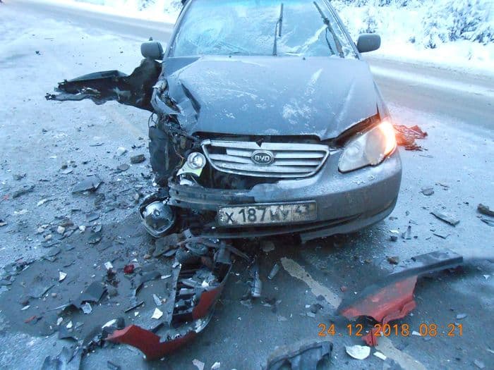 В Кирово-Чепецком районе автоледи на “Ниссане” столкнулась с автомобилем BYD