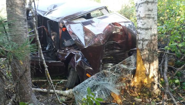 В Санчурском районе “пятерка” влетела в дерево.  Водитель и пассажир погибли