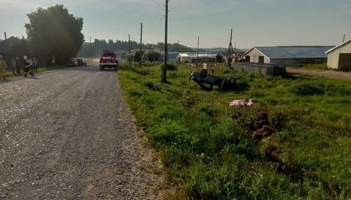 В Кировской области автомобиль «Лада Гранта» вылетел в кювет