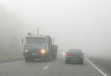 Утро понедельника: пробки и туман