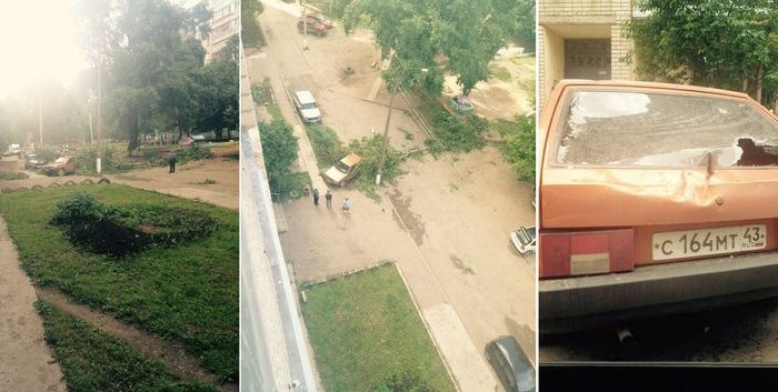 Кировчане: больше всего от ураганного ветра пострадали автомобили