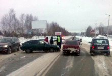 Из-за аварии проезд по Щорса затруднен