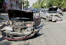 ДТП. Решил проскочить, попал в лобовое столкновение