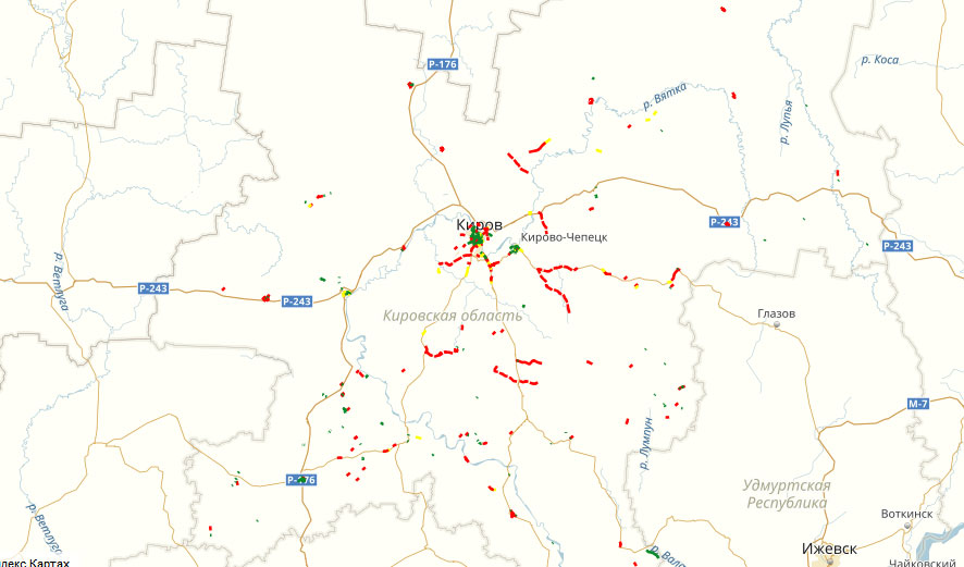 Кировская область электронная карта