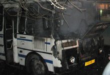 На Октябрьском проспекте загорелся ПАЗик