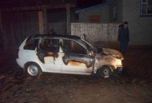 Ночью на Воровского загорелась «Лада Калина»
