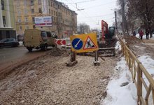 Ремонт на Комсомольской: по проезжей части течет глиняная река