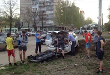 На перекрестке Ленина и Милицейской водитель снес светофор