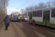 Авария на Московской спровоцировала большой затор