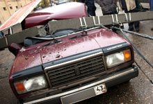 ДТП: опора ЛЭП упала на ВАЗ-2107