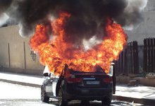 В Унях мужчина сгорел в машине 