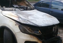 На Пугачева сгорел «Фольксваген» 