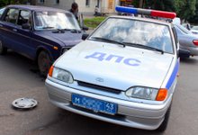 В пятницу автомобиль ДПС попал в аварию
