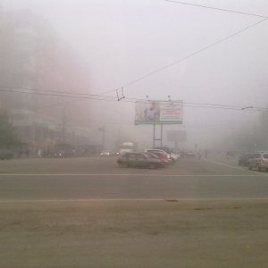 Туман — неожиданный сюрприз для кировчан