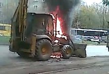 На «Филейке» сгорел трактор