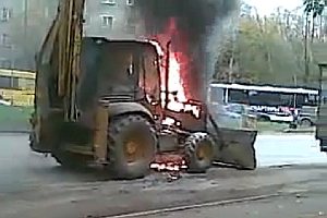 На «Филейке» сгорел трактор