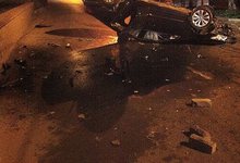 На Октябрьском проспекте у ЦУМа ночью произошло ДТП с иномаркой