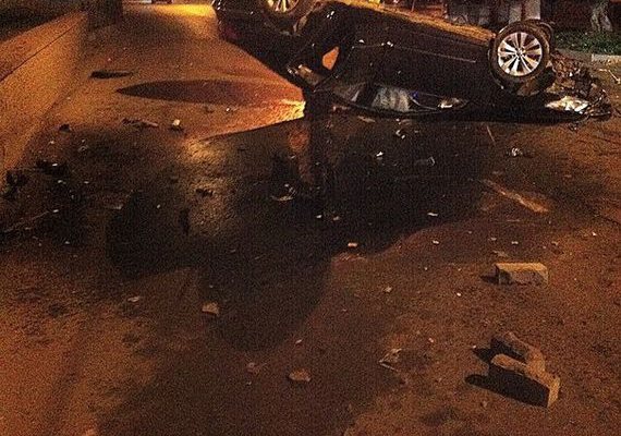На Октябрьском проспекте у ЦУМа ночью произошло ДТП с иномаркой