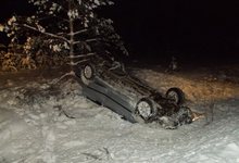 У Перекопа перевернулся «Пежо» 