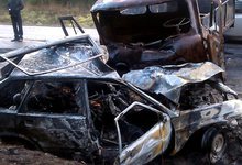 ДТП на трассе. Пять человек сгорели в автомобиле