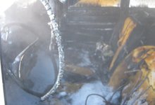 В Малмыже иномарка врезалась в ограждение и загорелась