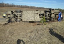 Кировский автобус перевернулся в Татарстане