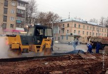 Укладка асфальта на Воровского. Раскопки завершены