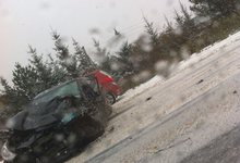 На Советском тракте произошло лобовое столкновение иномарок