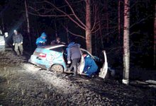 Авария на трассе в Советском районе: «двенадцатая» съехала в кювет