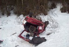 На трассе «Вятка» перевернулась «Приора». Есть пострадавшие