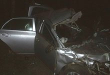 Пьяный дальнобойщик на фуре протаранил автомобиль Toyota