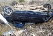 В Кирово-Чепецке в кювет улетел BMW