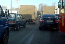 В районе парка Победы образовались пробки